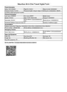 mauritius all in one travel form sample